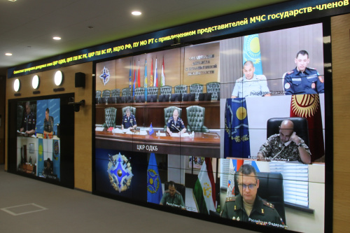 Operational duty shifts of defense agencies and ministries of emergency situations of the CSTO member States practiced joint exercise settings