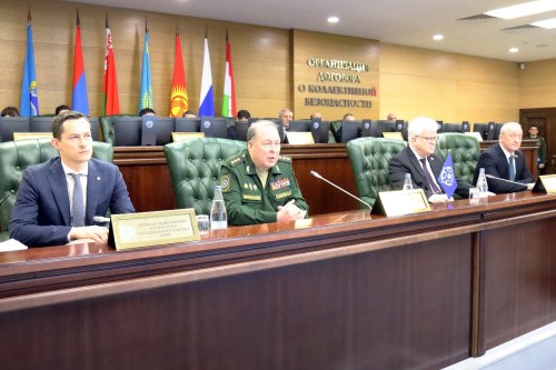 At the CSTO Joint Staff, Colonel General Anatoly Sidorov met with participants of the meeting of chairmen of parliamentary committees of the CSTO member states on international relations, defense and security