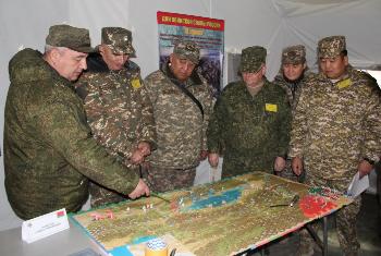 На полигоне «Эдельвейс» в Кыргызстане проходит командно-штабная тренировка с командованием КСОР ОДКБ