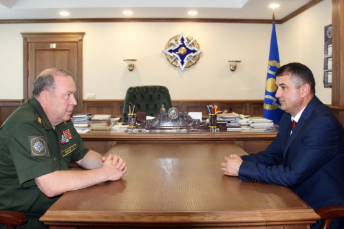 A meeting was held between the Chief of the Joint Staff of the CSTO and the First Deputy Commander - Chief of the General Staff of the Border Troops of the State Committee for National Security of the Republic of Tajikistan