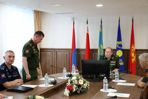 Representatives of the National Defense Control Center of the Russian Federation visited the CSTO Joint Staff.